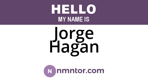 Jorge Hagan
