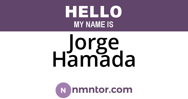 Jorge Hamada