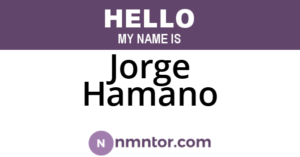 Jorge Hamano