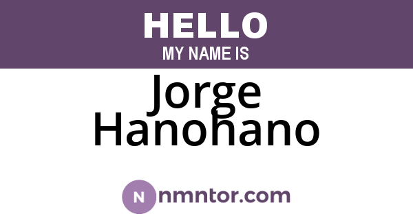 Jorge Hanohano