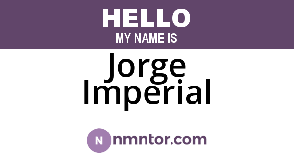 Jorge Imperial