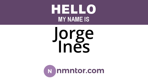 Jorge Ines