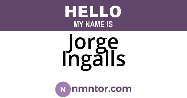 Jorge Ingalls