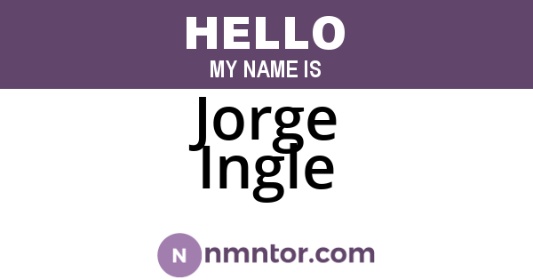 Jorge Ingle