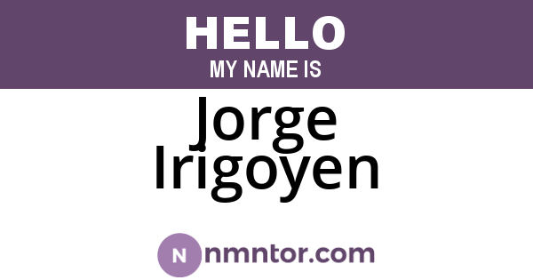Jorge Irigoyen