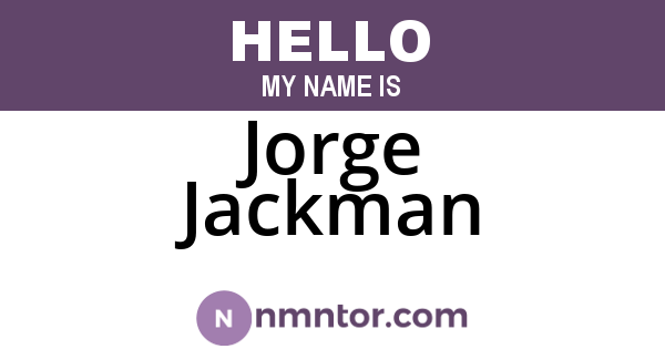 Jorge Jackman