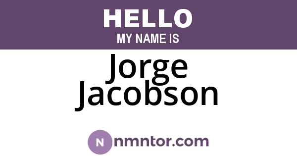 Jorge Jacobson