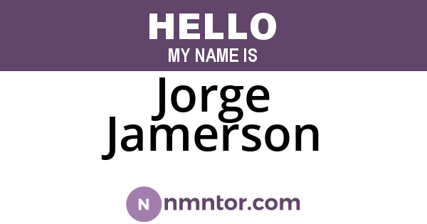 Jorge Jamerson