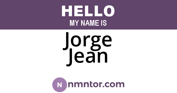Jorge Jean