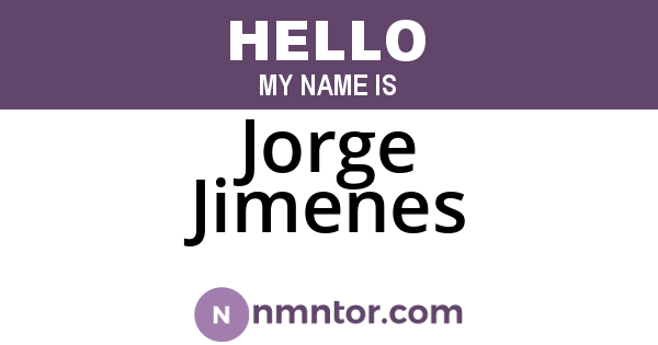 Jorge Jimenes