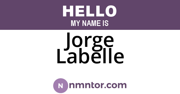 Jorge Labelle