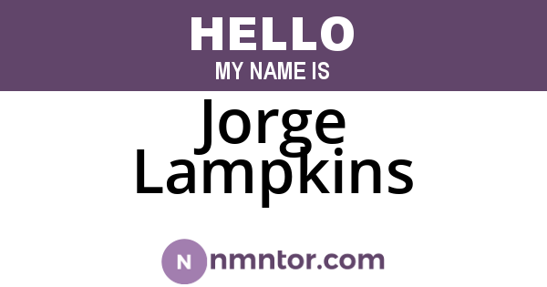 Jorge Lampkins