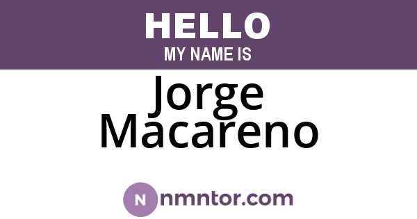Jorge Macareno
