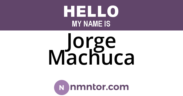 Jorge Machuca