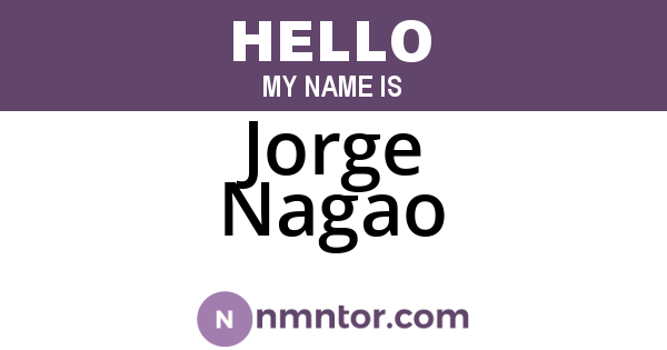 Jorge Nagao