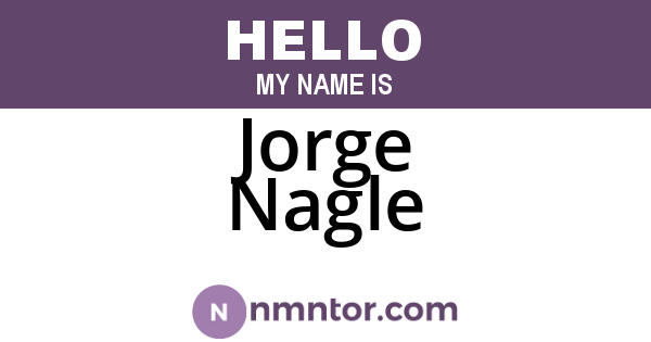 Jorge Nagle