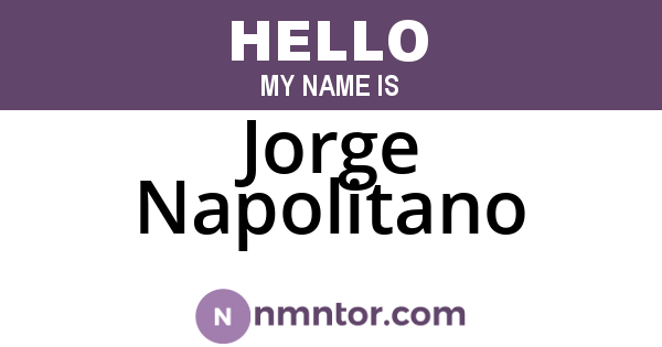 Jorge Napolitano