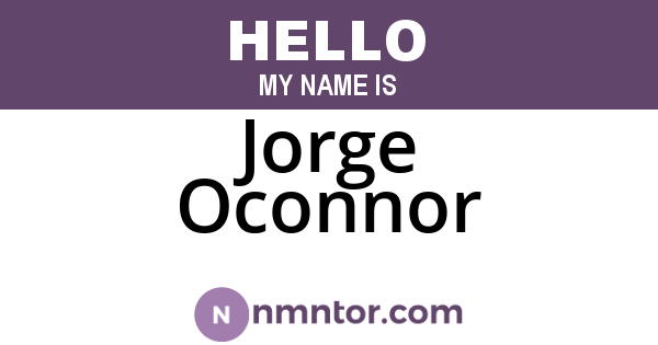 Jorge Oconnor