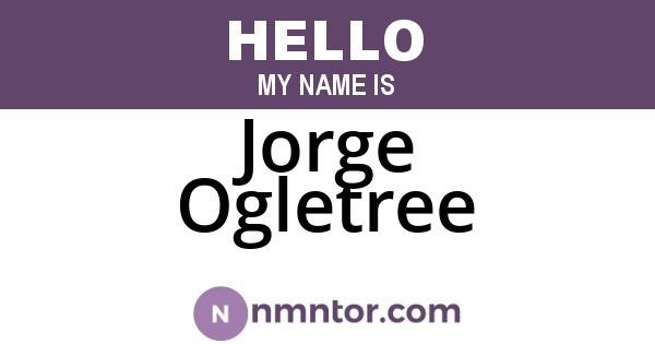Jorge Ogletree