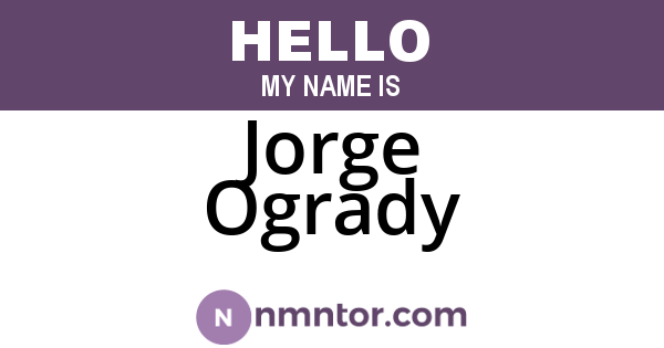 Jorge Ogrady