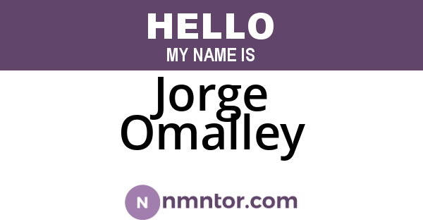 Jorge Omalley
