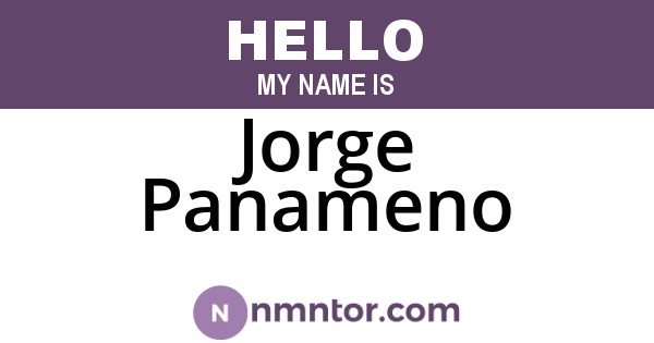 Jorge Panameno