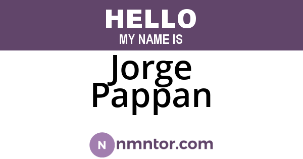 Jorge Pappan