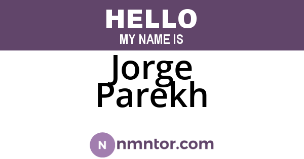 Jorge Parekh
