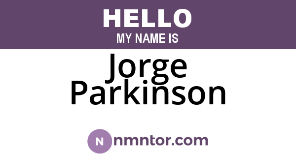 Jorge Parkinson