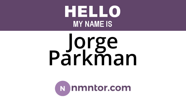 Jorge Parkman