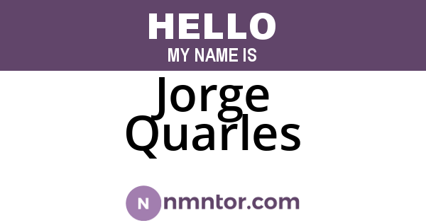 Jorge Quarles