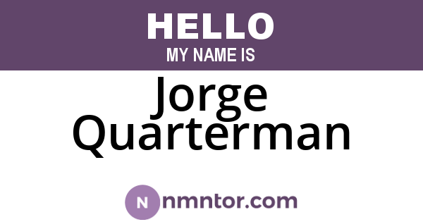Jorge Quarterman