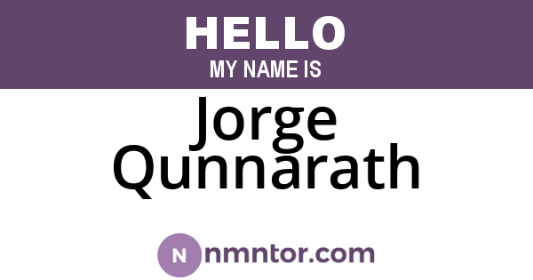 Jorge Qunnarath