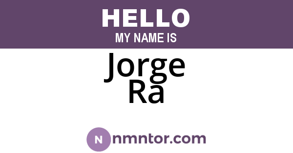 Jorge Ra