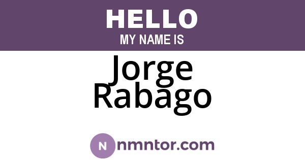 Jorge Rabago