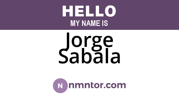 Jorge Sabala