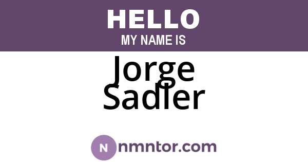 Jorge Sadler