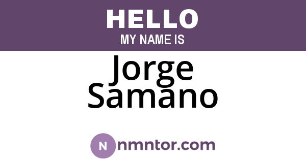 Jorge Samano