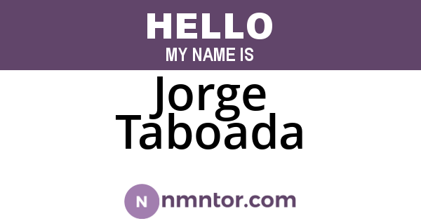 Jorge Taboada