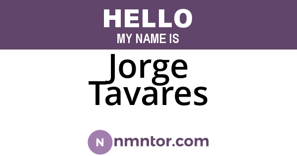 Jorge Tavares