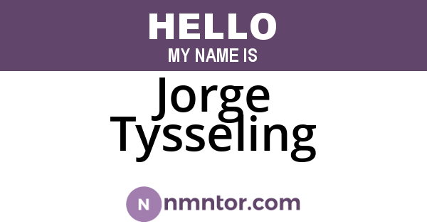 Jorge Tysseling