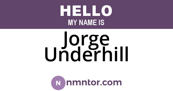 Jorge Underhill