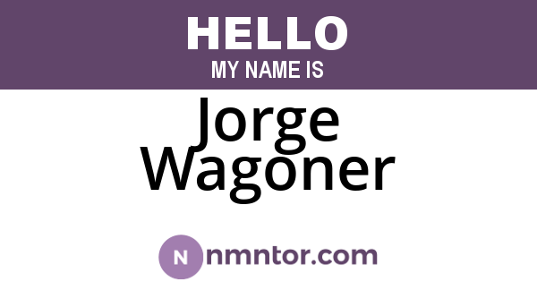 Jorge Wagoner