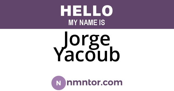 Jorge Yacoub