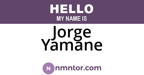 Jorge Yamane