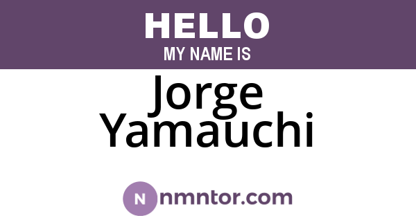 Jorge Yamauchi