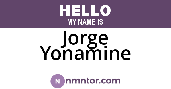 Jorge Yonamine