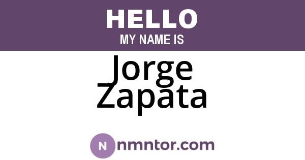 Jorge Zapata