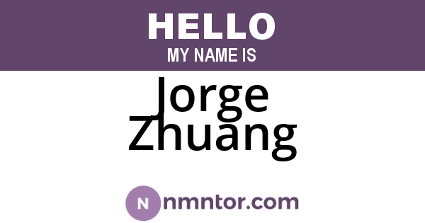 Jorge Zhuang