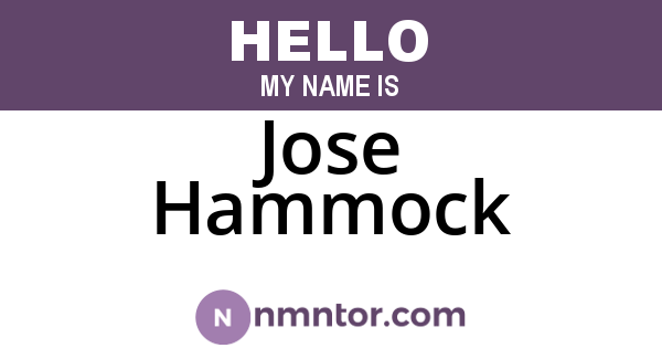 Jose Hammock